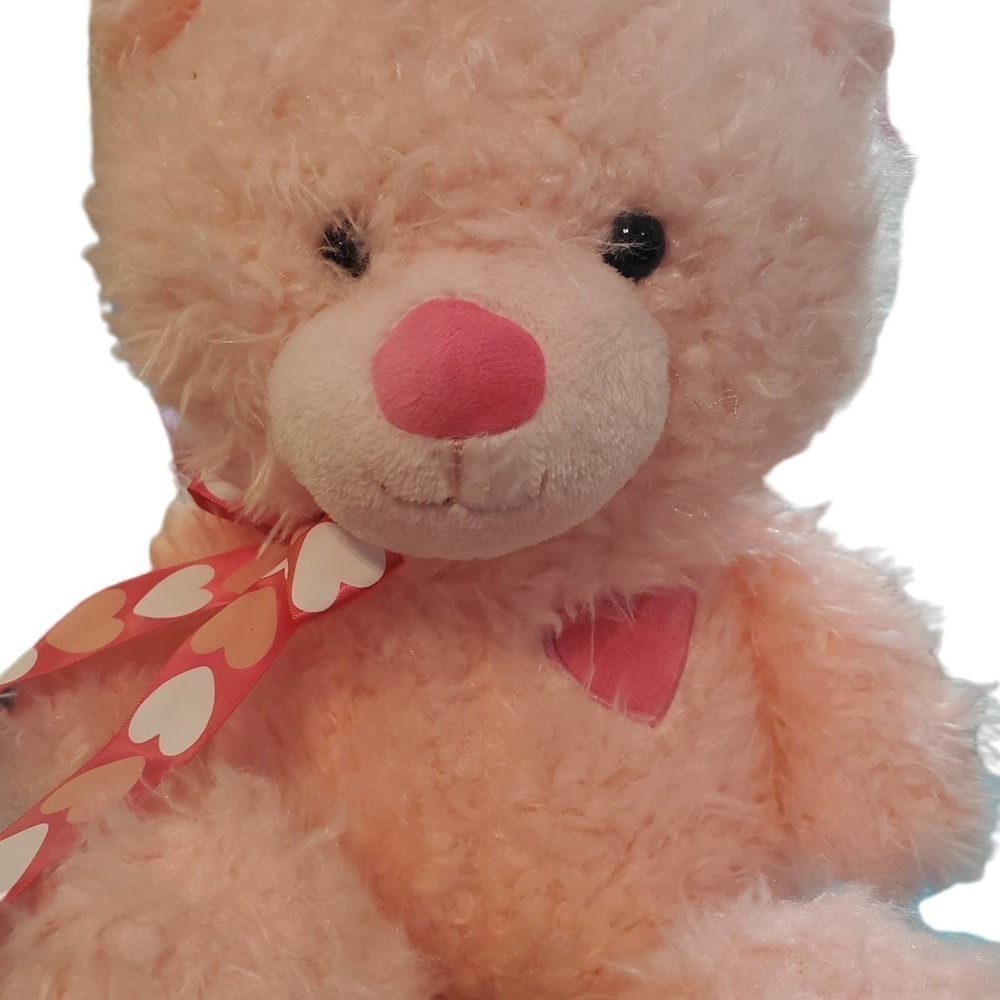 Animal Adventure Pink Heart‎ Bear Plush Stuffed Animal Cute Gift - Picture 5 of 7